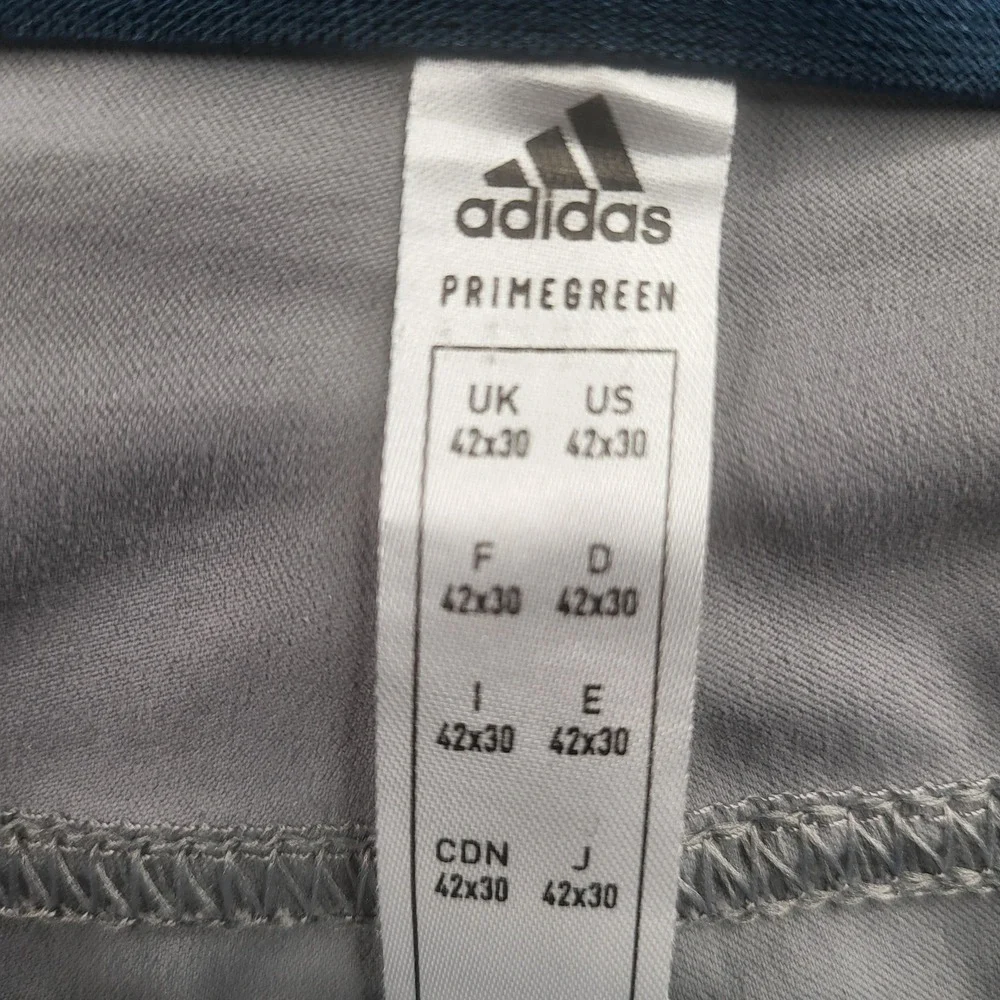 Adidas Golf Pants Mens 42x30 Gray‎ Primegreen Go-To 5 Pocket Tapered Fit Golf